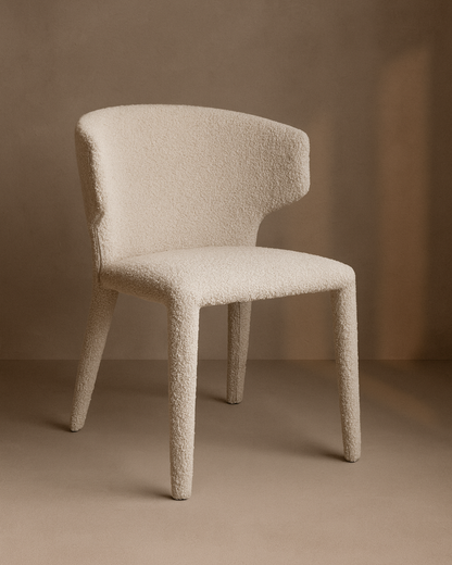 Vela Dining Chair - Chex Steam Bouclé
