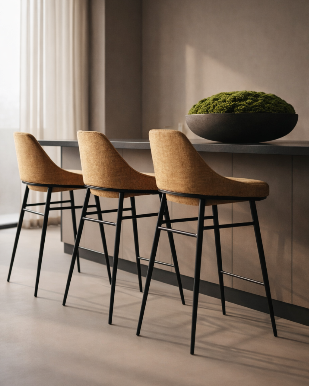 Vai Barstool - Bella Velour Amber