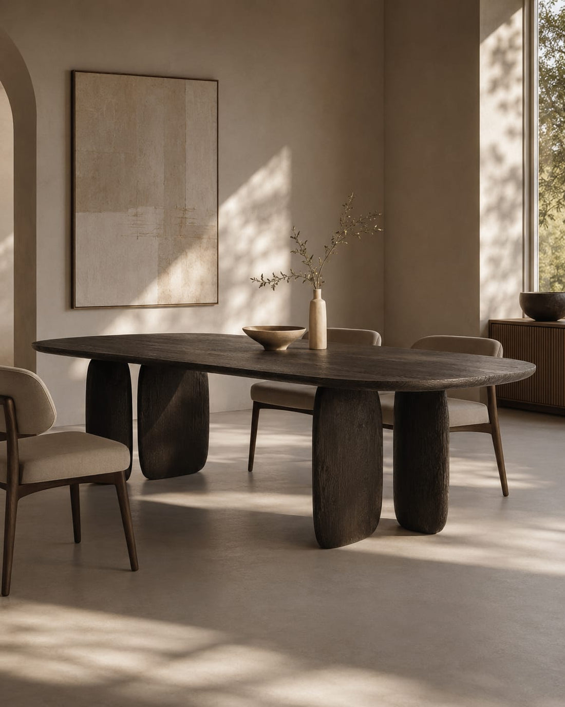 Underline 240 Dining Table - Black Oak