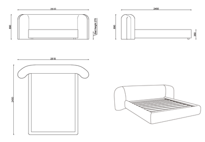 Coria King Size Bed