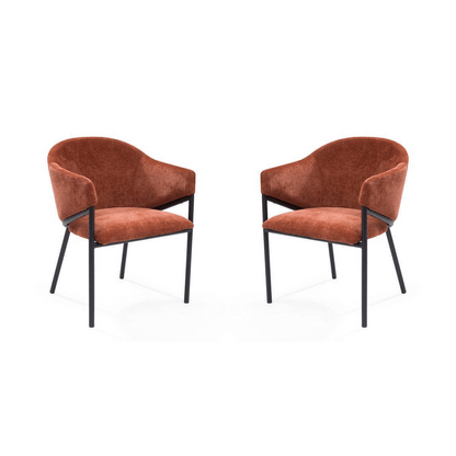 Aidan Armchair - Rust - Set of 2