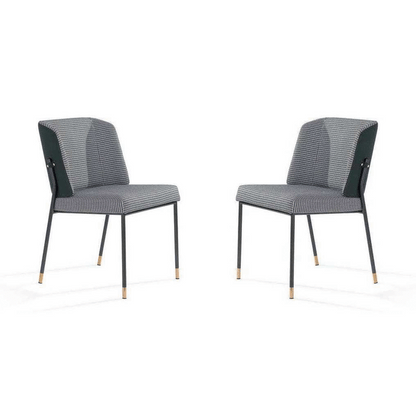 Victor Dining Chair - Houndstooth - Set of 2
