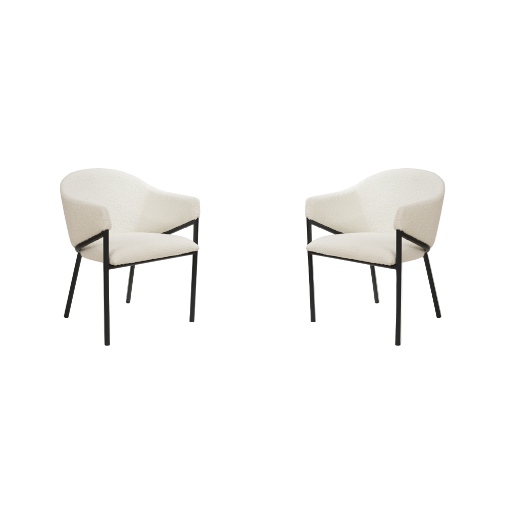 Aidan Armchair - Polar Bouclé - Set of 2