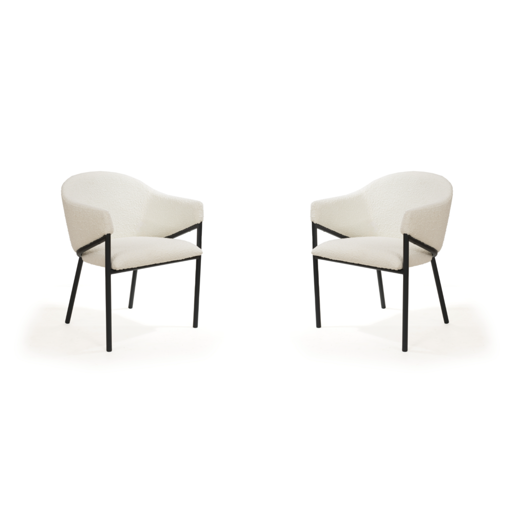 Aidan Armchair - Polar Bouclé - Set of 2