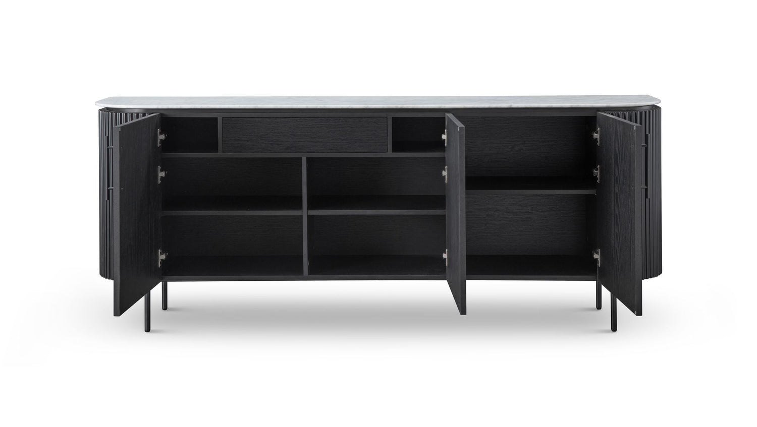 Lantine Marble Buffet - Black Oak