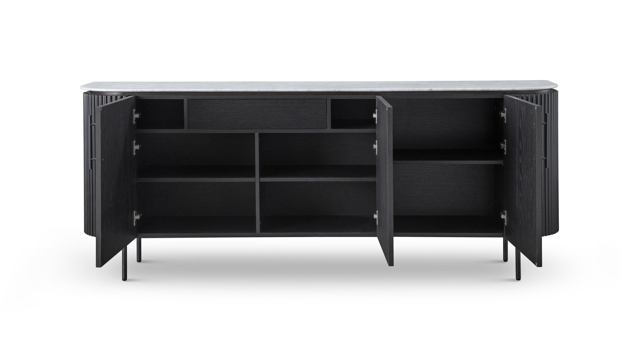 Lantine Marble Buffet - Black Oak