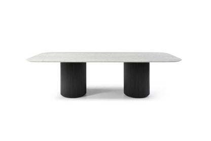 Lantine Marble 270 Dining Table - Matt Black