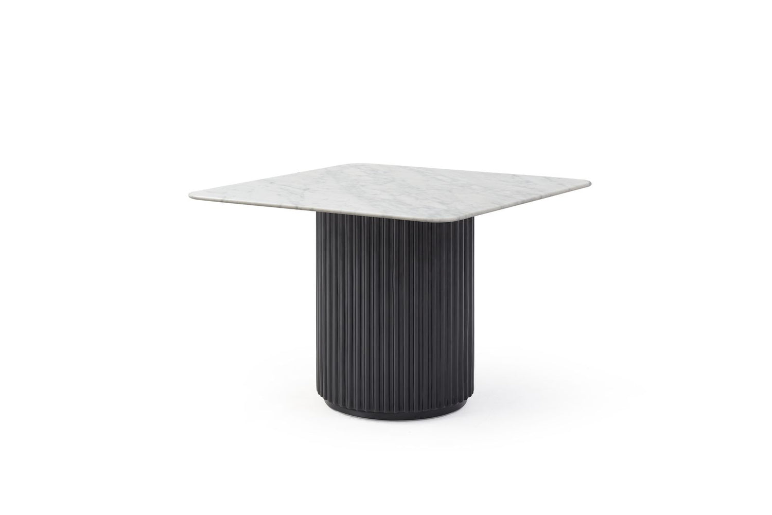 Lantine Marble Side Table - Matt Black