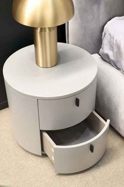 Sims Bedside Table - Matte Beige