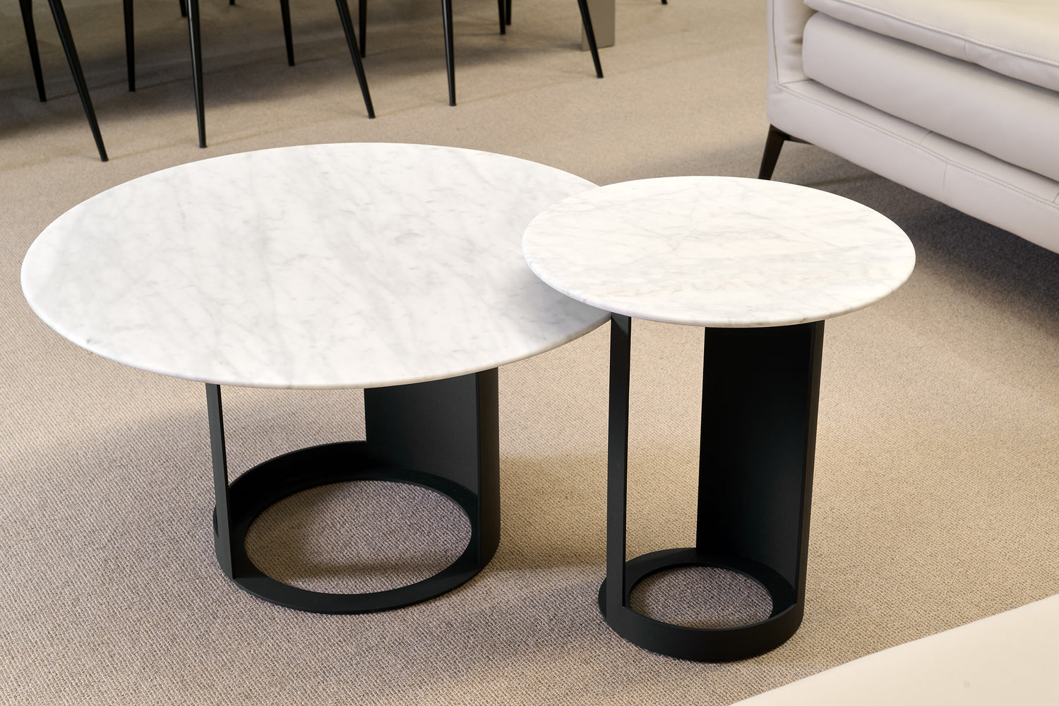 Alban Side Table - Carrara White