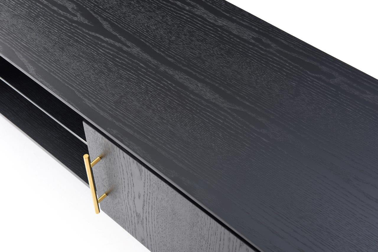 Lantine TV Unit - Matte Black Oak